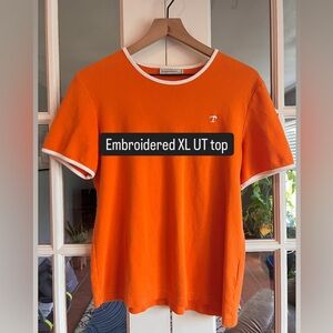 Orange Short Sleeve University of Tennessee Tee with White Trim